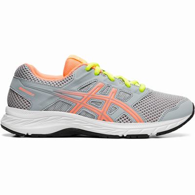 Asics Gel-Contend 5 GS - Lasten Juoksukengät - Harmaat/Oranssi Koralli